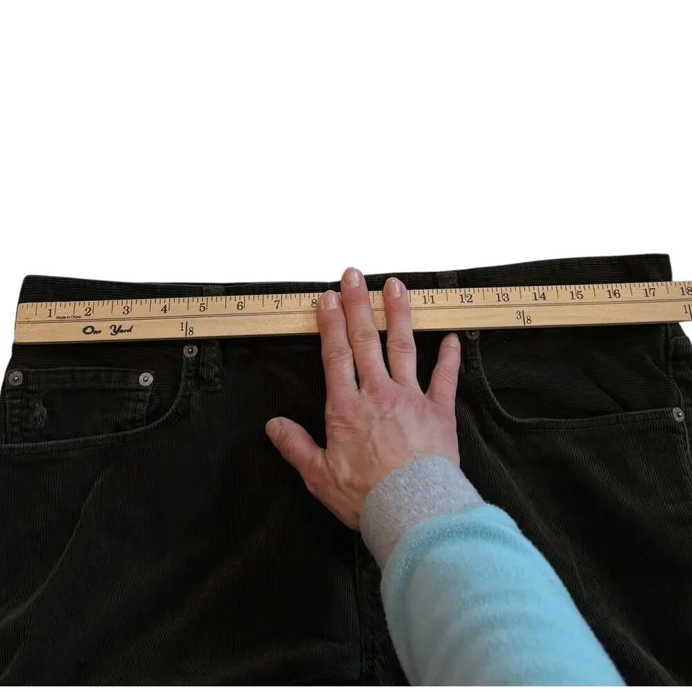 Polo Ralph Lauren Pants Mens Sz 34X34 Green Varick Slim Straight Corduroy Preppy